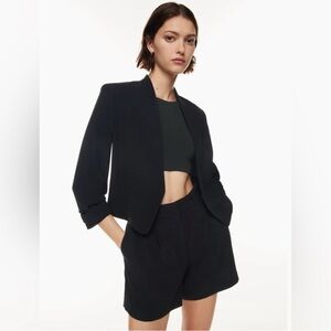 Aritzia Babaton Black Power Waist Blazer Size 12
